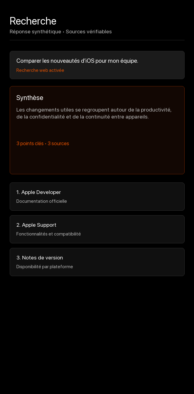Recherche web avec sources dans Hephaistos